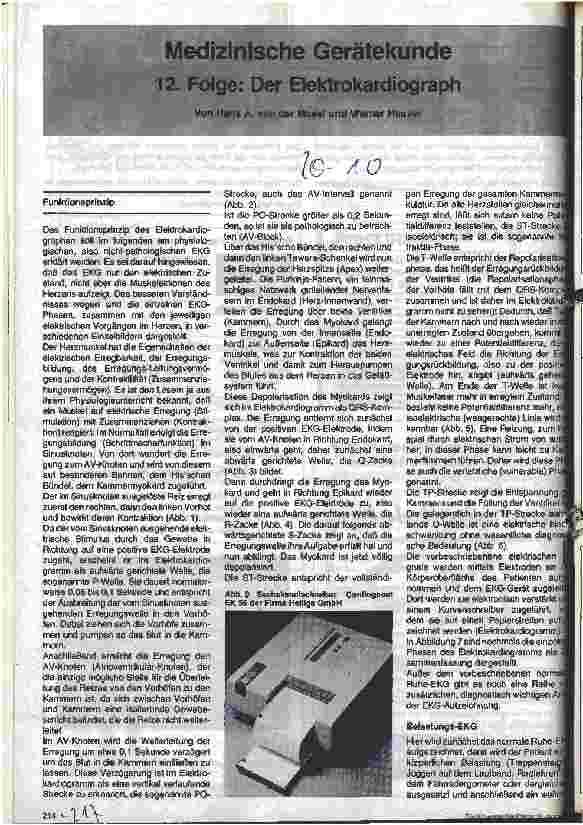Vorschauseite 1: Medizinische Gerätekunde 12. Folge: Der Elektrokardiograph
