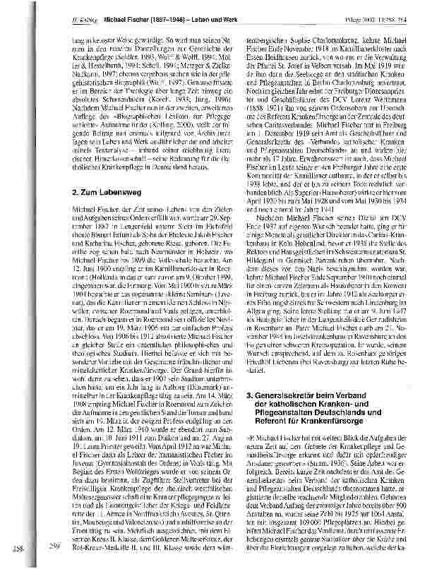 Vorschauseite 2: Michael Fischer (1887-1948) Leben und Werk eines bedeutenden Mitgestalters der katholischen Krankenpflege in Deutschland
