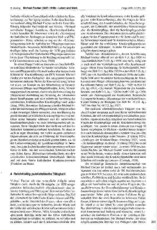 Vorschauseite 3: Michael Fischer (1887-1948) Leben und Werk eines bedeutenden Mitgestalters der katholischen Krankenpflege in Deutschland