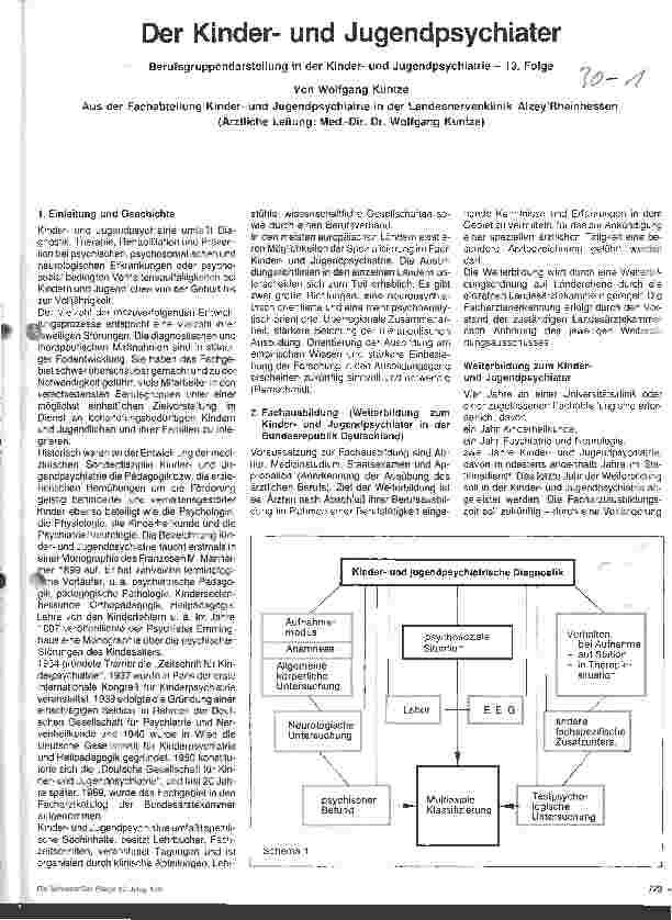 Vorschauseite 1: Der Kinder-und Jugendpsychiater - Berufsgruppendarstellung in der Kinder-und Jugendpsychiatrie - 13. Folge