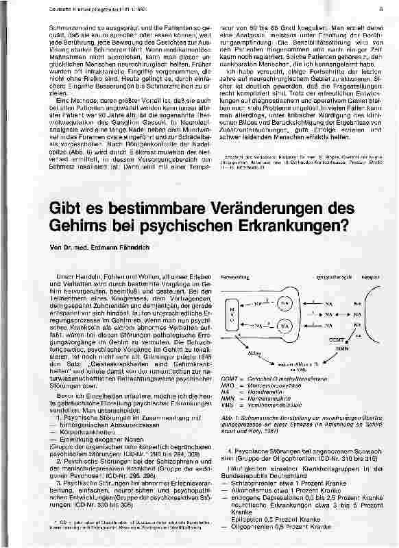 Vorschauseite 1: Gibt es bestimmbare Veränderungen des Gehirns bei psychischen Erkrankungen?