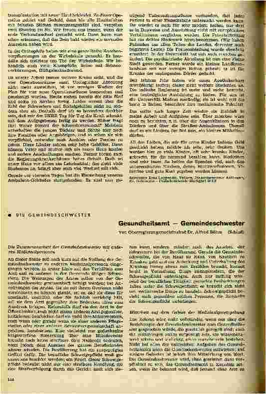 Vorschauseite 1: Gesundheitsamt - Gemeindeschwester