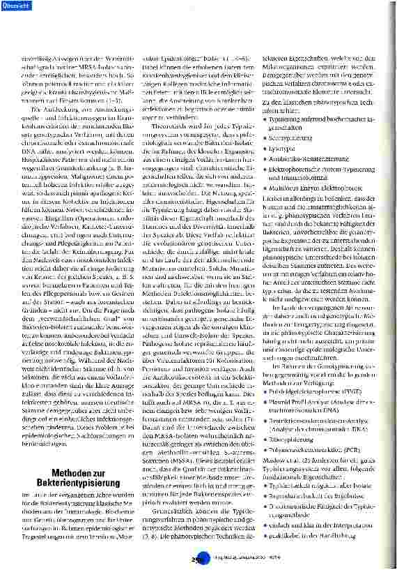 Vorschauseite 2: Typisierung Methicillin-resistenter Staphylococcus-aureus-Isolate mit Hilfe genotypischer Verfahren
