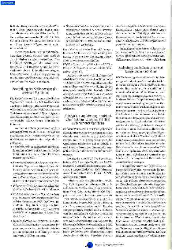 Vorschauseite 6: Typisierung Methicillin-resistenter Staphylococcus-aureus-Isolate mit Hilfe genotypischer Verfahren