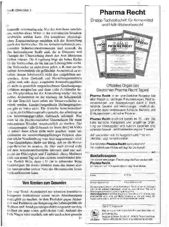 Vorschauseite 4: Versand von Arzneimitteln im Internet