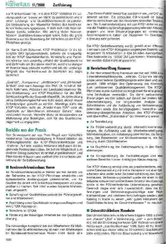 Vorschauseite 2: Transparenz des Leistungsgeschehens und Unterstützung des Qualitätsmanagements Zum Stand des KTQ-Projekts - Tagungsbericht