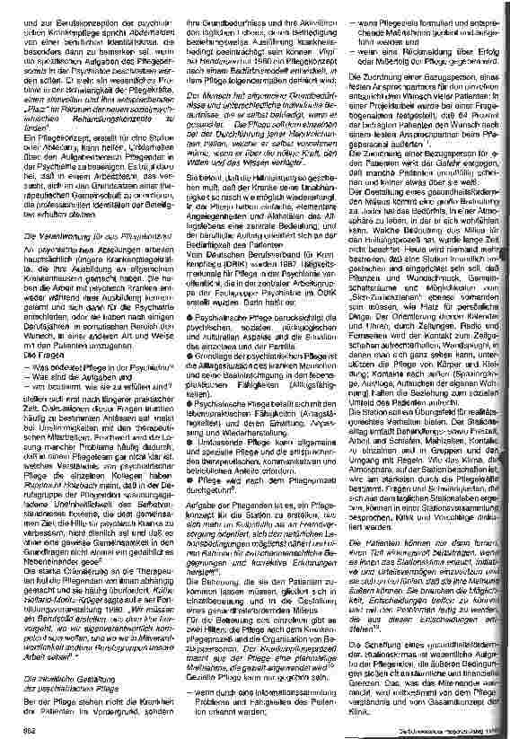 Vorschauseite 2: Möglichkeiten und Grenzen der Pflege in einer Psychiatrischen Abteilung an einem Allgemeinkrankenhaus - Teil 1