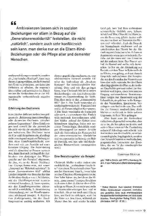 Vorschauseite 2: Der 100. Geburtstag der Ambivalenz