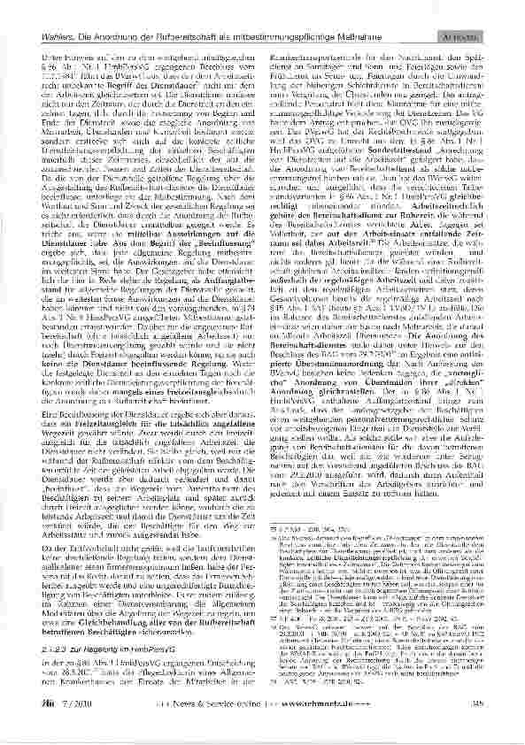 Vorschauseite 5: Die Anordnung von Rufbereitschaft als mitbestimmungs-pflichtige Maßnahme