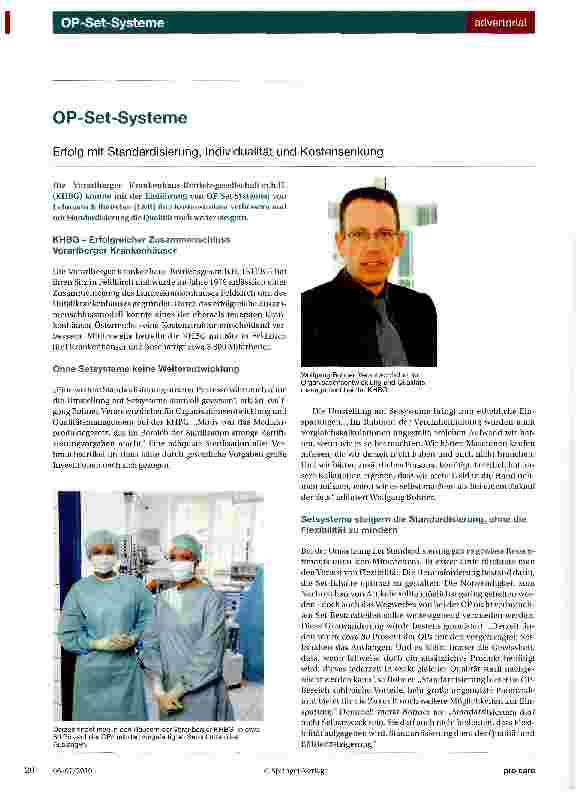 Vorschauseite 1: OP-Set-Systeme