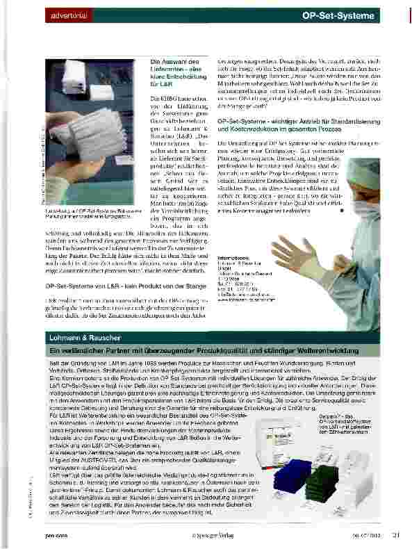 Vorschauseite 2: OP-Set-Systeme
