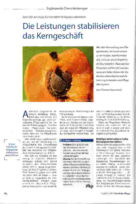 Vorschauseite 1: Die Leistungen stabilisieren das Kerngeschäft