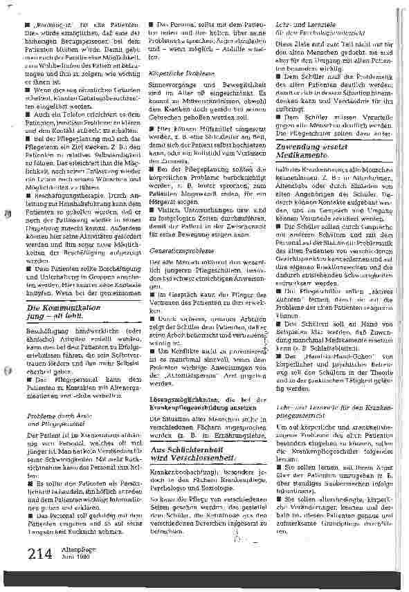 Vorschauseite 2: Zur Situation alter Menschen im Krankenhaus