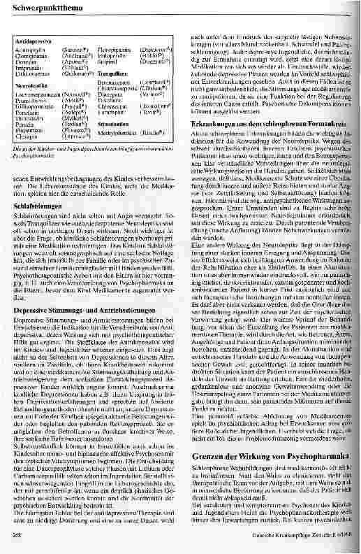 Vorschauseite 3: Die Therapie mit Psychopharmaka in der Kinderund Jugendpsychiatrie - Möglichkeiten und Grenzen
