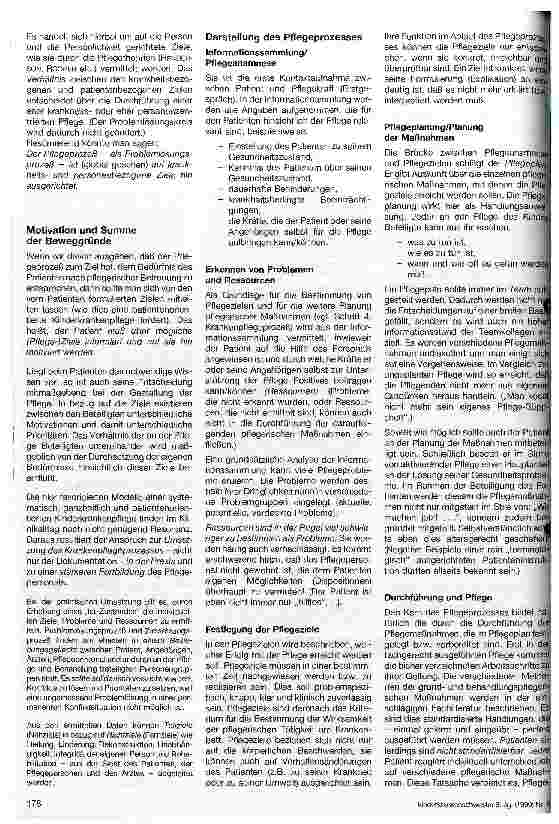 Vorschauseite 2: Krankenpflegeprozeß, Pflegeplanung und Pflegedokumentation Kritisch-kontruktive Stellungnahme zu Perspektiven. .. .