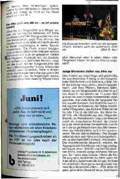 Vorschauseite 2: SVK-Kongreß: Wie und wo lebe ich im Alter?
