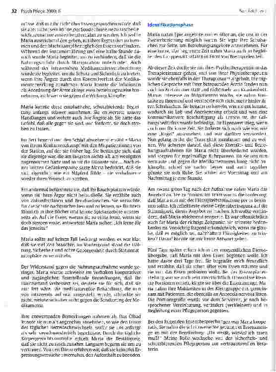 Vorschauseite 2: Beschreibung eines Pflegeprozesses nach Peplau Stationärer Pflegeverlauf einer Patientin mit Anorexia nervosa