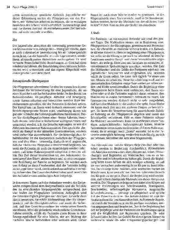 Vorschauseite 4: Beschreibung eines Pflegeprozesses nach Peplau Stationärer Pflegeverlauf einer Patientin mit Anorexia nervosa