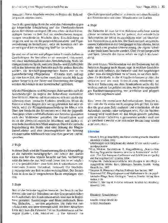 Vorschauseite 5: Beschreibung eines Pflegeprozesses nach Peplau Stationärer Pflegeverlauf einer Patientin mit Anorexia nervosa