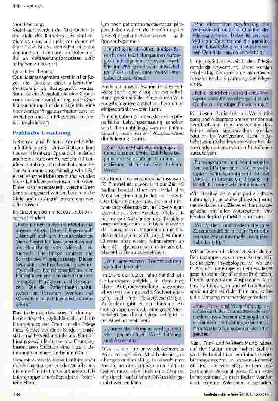 Vorschauseite 2: Die Umsetzung eines Pflegeleitbildes auf der Intensivstation