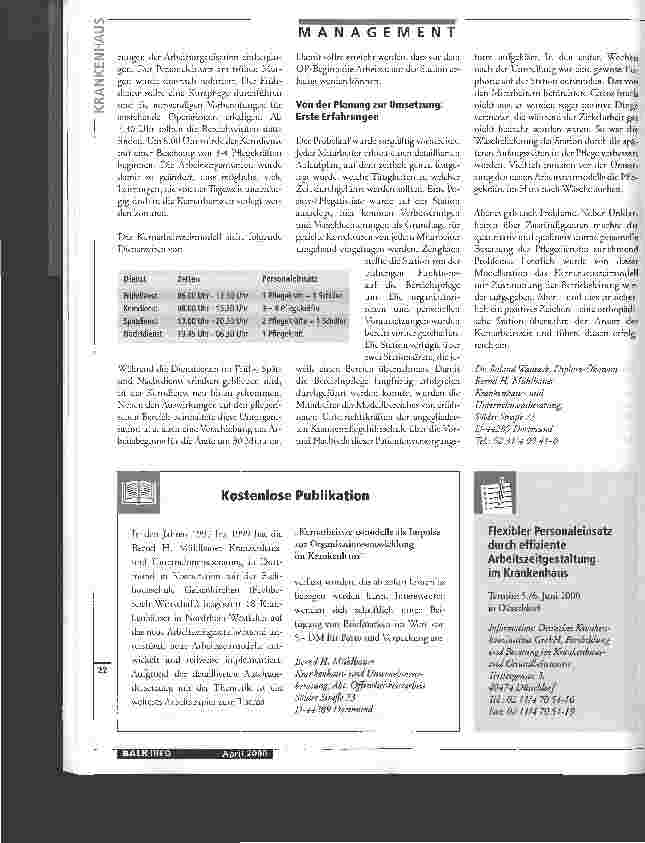 Vorschauseite 3: Statt Chaos herrschte Euphorie Kernarbeitszeit ohne Tätigkeitsanalyse funktioniert nicht