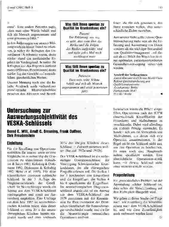 Vorschauseite 3: Qualitätssicherung - reiht uns das?