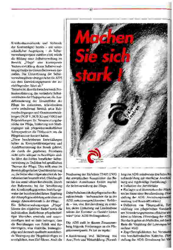 Vorschauseite 2: Pflegekammer - Pflegekummer?