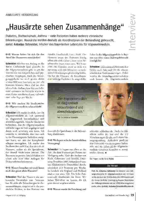 Vorschauseite 1: „Hausärzte sehen Zusammenhänge