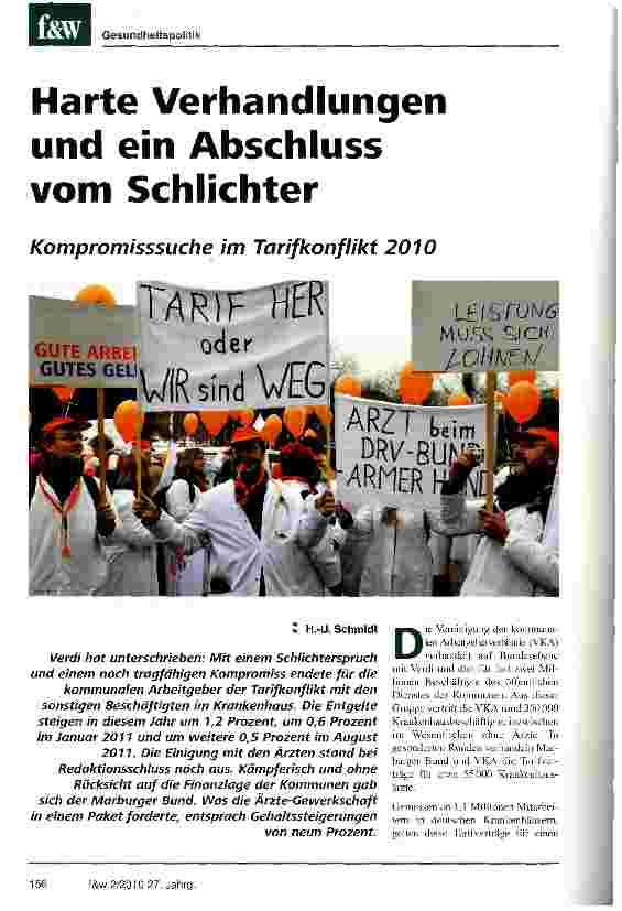 Vorschauseite 1: Harte Verhandlungen und ein Abschluss vom Schlichter
