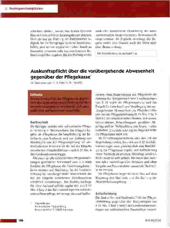Vorschauseite 3: Regress wegen zu hoher Verordnungskosten für physikalisch-medizinische Leistungen und Arzneimittel