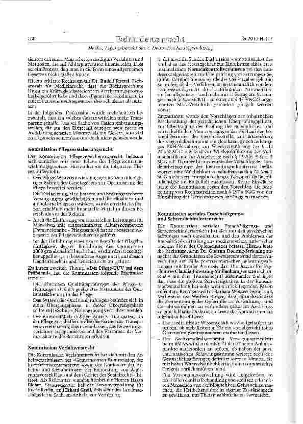 Vorschauseite 4: Tagungsbericht des 3. Deutschen Sozialgerichtstags: Politiker streiten über Hartz IV-Reform -Experten bezweifeln Verfassungsfestigkeit