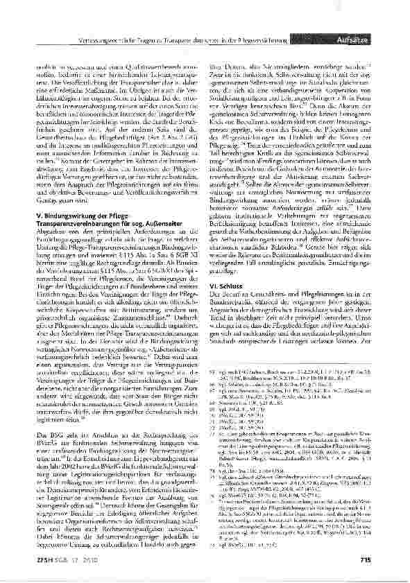 Vorschauseite 5: Verfassungsrechtliche Fragen zu Transparenzberichten in der Pflegeversicherung