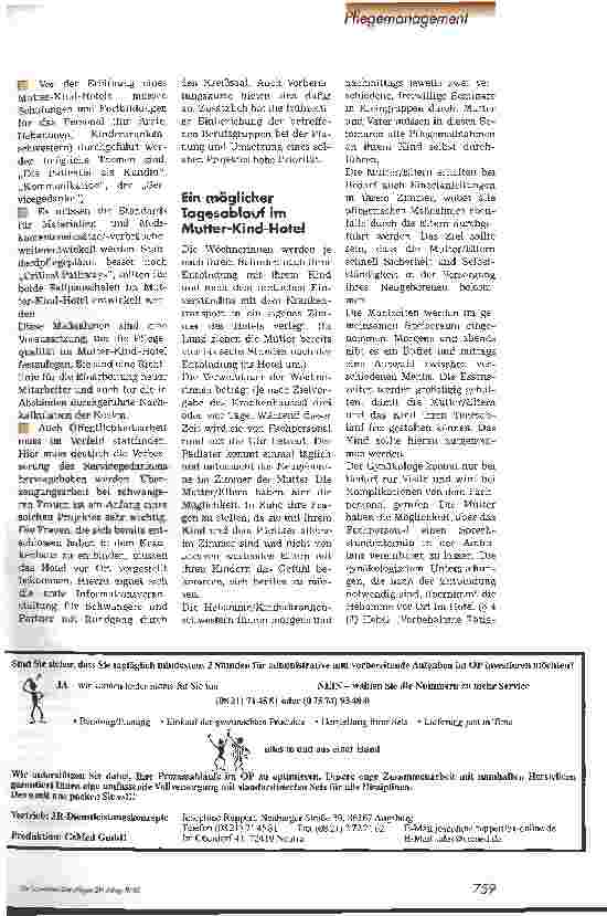 Vorschauseite 4: Ein Mutter-Kind-Hotel im Krankenhaus