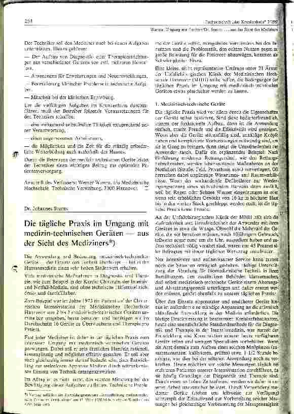 Vorschauseite 3: Die tägliche Praxis im Umgang medizintechnischer Geräte aus der Sicht des Medizintechnikers