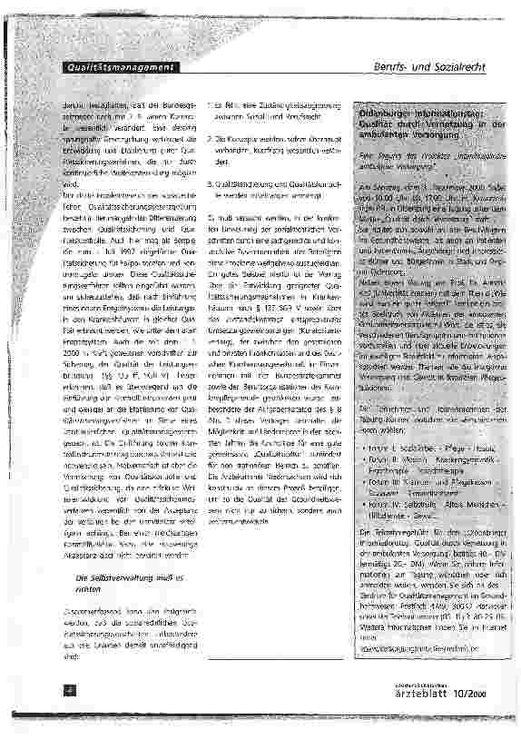 Vorschauseite 2: Qualitätsmanagement im Zugriff des Gesetzgebers oder: Welche Spielräume gewährt die Politik?