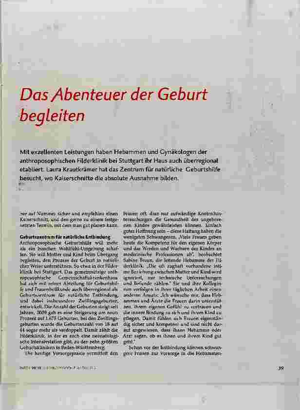 Vorschauseite 2: Das Abenteuer der Geburt begleiten