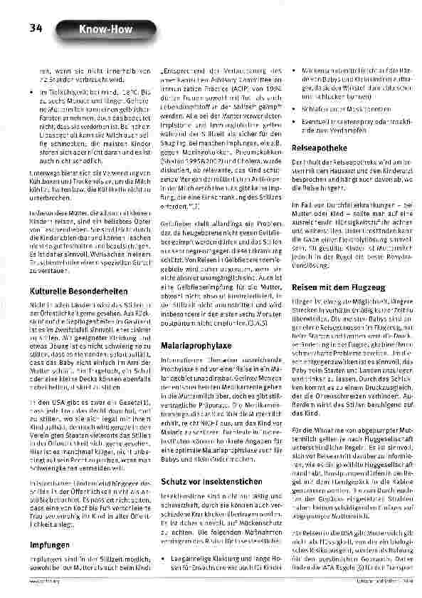 Vorschauseite 2: Stillen auf Reisen