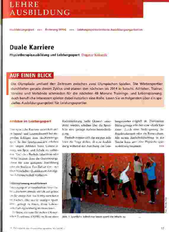 Vorschauseite 1: Duale Karriere