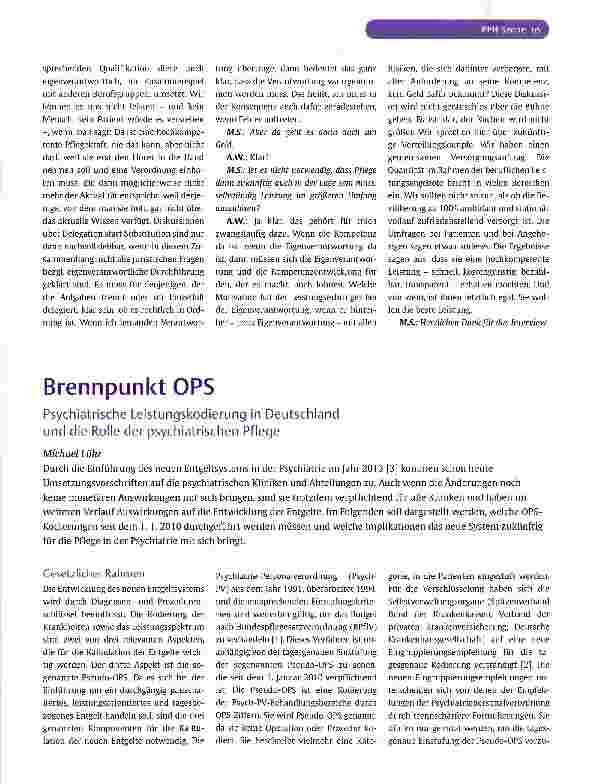 Vorschauseite 1: Brennpunkt OPS