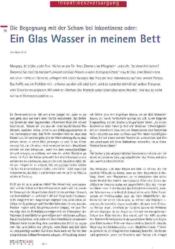 Vorschauseite 1: Ein Glas Wasser in meinem Bett