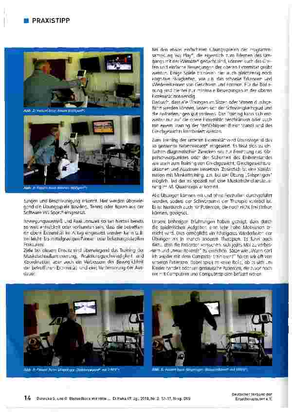 Vorschauseite 3: Biofeedback mit Hilfe der Spielekonsole WII