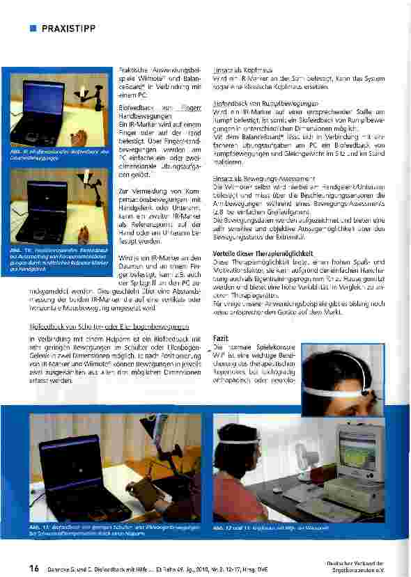 Vorschauseite 5: Biofeedback mit Hilfe der Spielekonsole WII