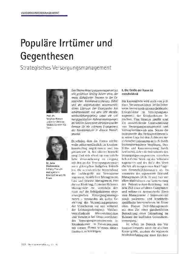 Vorschauseite 1: Populäre Irrtümer und Gegenthesen