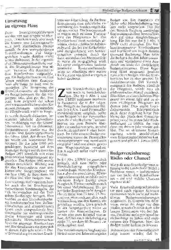 Vorschauseite 2: Mehrjährige Budgetzeiträume Ein Beitrag zur Lösung struktureller Probleme im Krankenhaus?