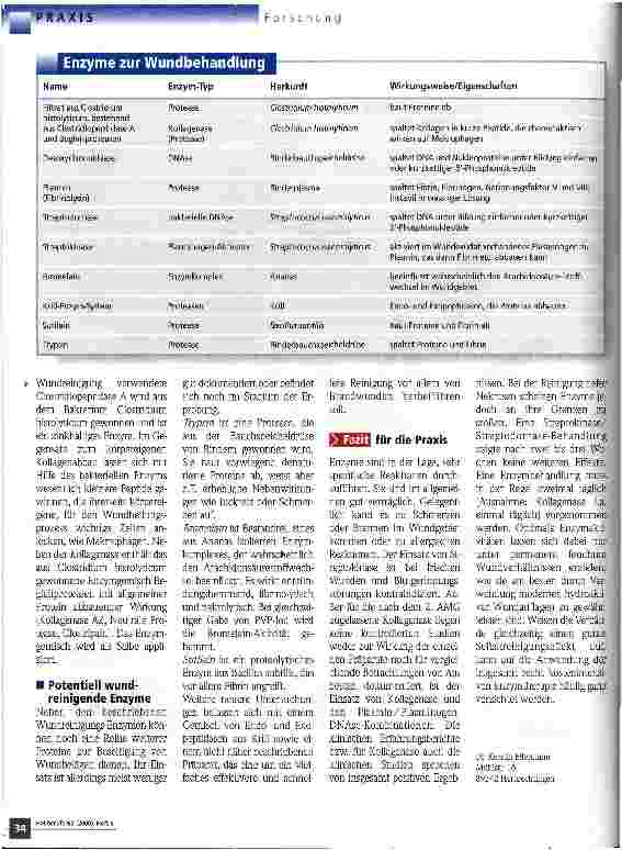 Vorschauseite 2: Die enzymatische Reinigung chronischer Wunden