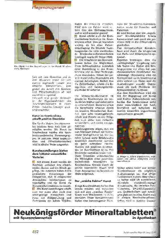 Vorschauseite 2: Kunst als Element der Öffentlichkeitsarbeit Kunst im Krankenhaus