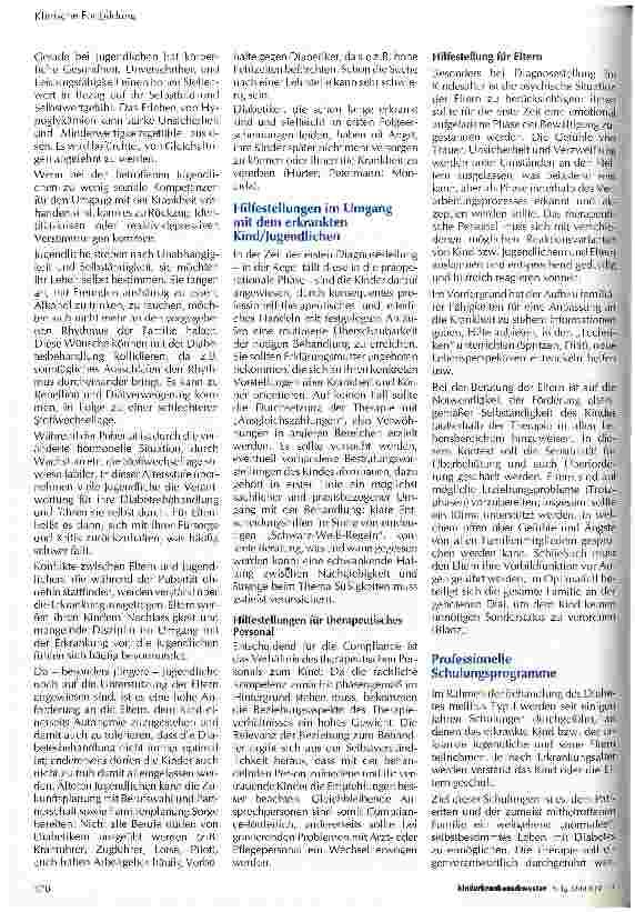 Vorschauseite 4: Entwicklungsprobleme chronisch kranker Kinder am Beispiel des Diabetes mellitus Typ I