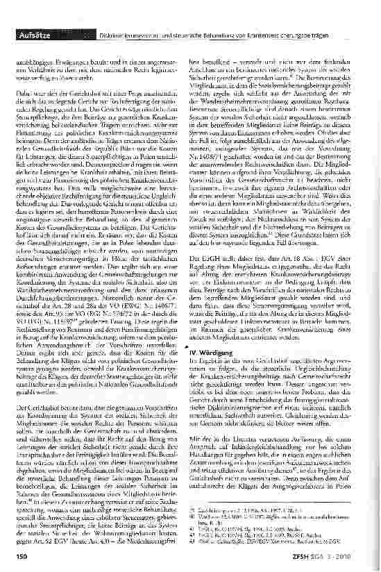 Vorschauseite 5: Das gemeinschaftsrechtliche freizügigkeitsakzessorische Diskriminierungsverbot und die steuerliche Behandlung von Krankenversicherungsbeiträgen