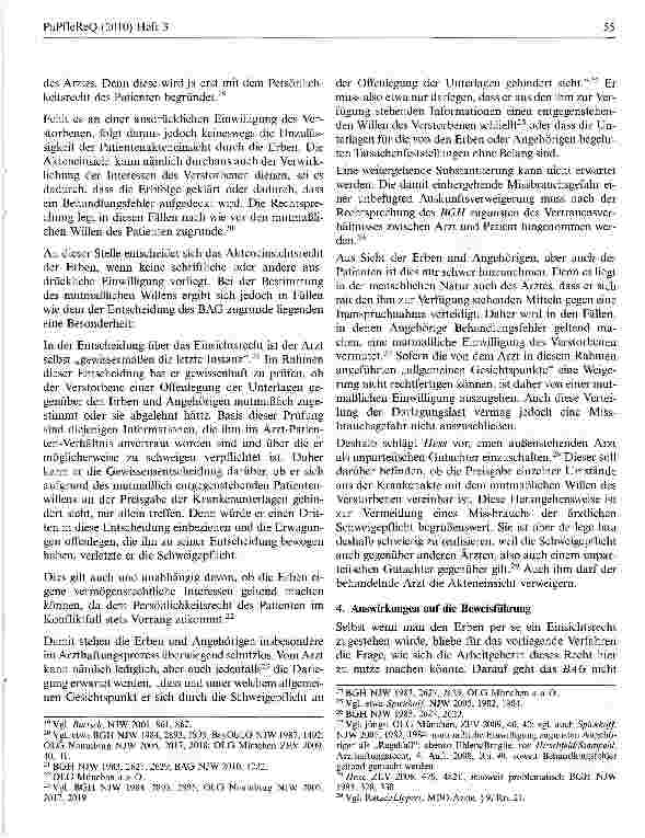 Vorschauseite 4: Die Einsichtnahme in Patientenakten nach dem Tod des Patienten