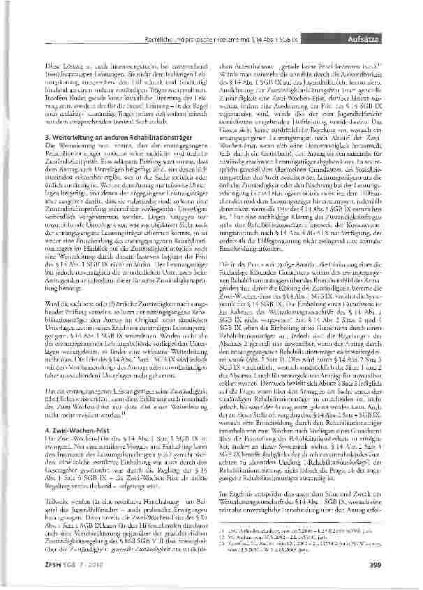 Vorschauseite 3: Rechtliche und praktische Probleme mit §14 Abs.1 SGB IX